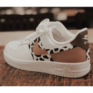 Custom Western Cow Print’ Brown Air Force 1 Chocolate