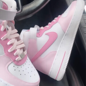 Custom Nike Air Force 1 Mid Barbie Pink