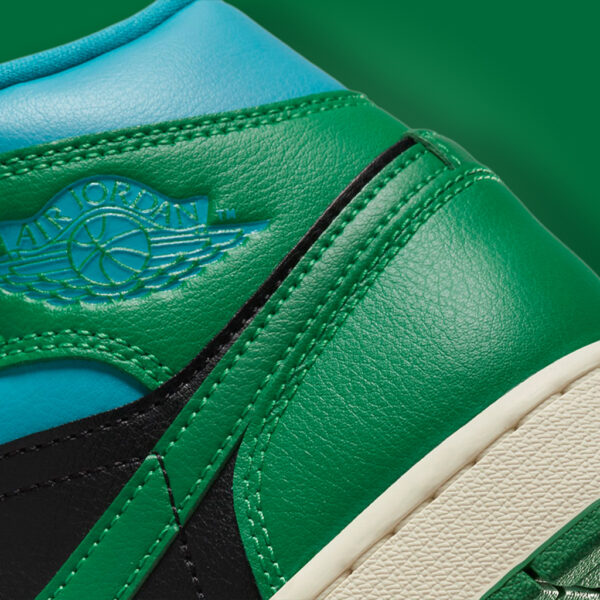 Air Jordan 1 Mid “Black Lucky Green Aquatone”