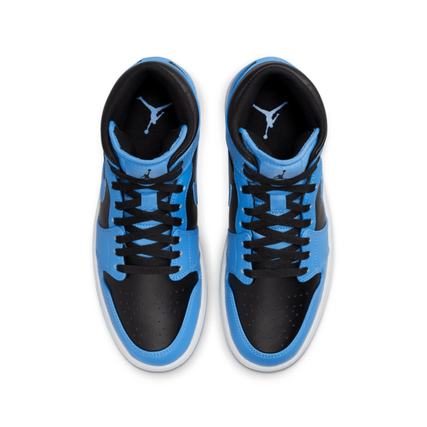 Air Jordan 1 Mid University Blue and Black