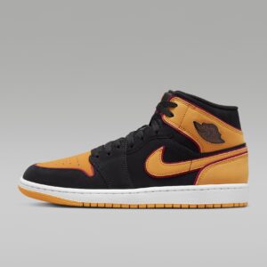 Air Jordan 1 Mid Fat Tongue Black Orange