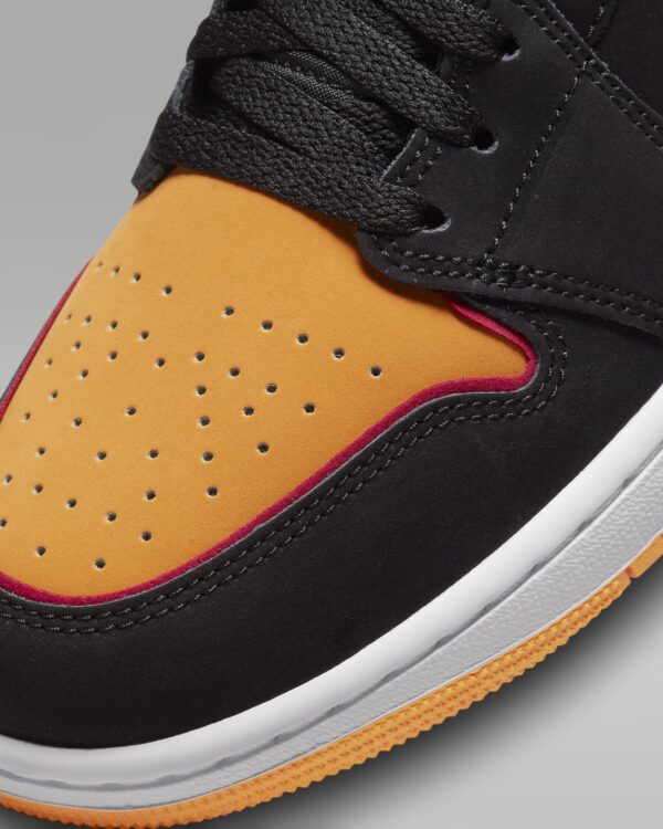 Air Jordan 1 Mid Fat Tongue Black Orange