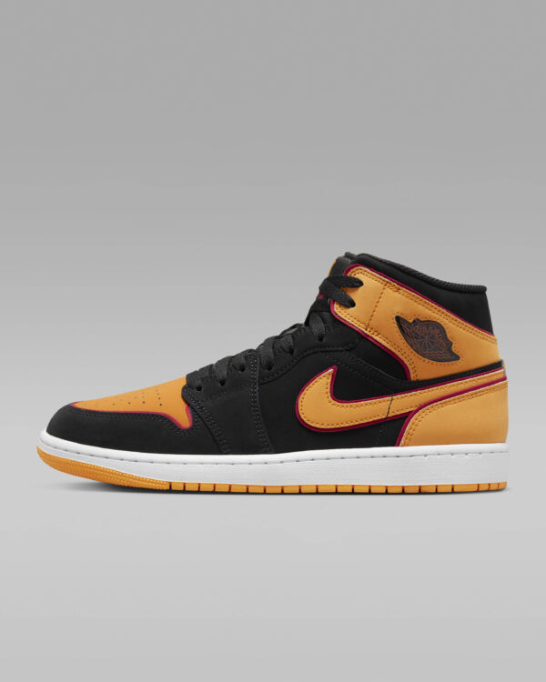 Air Jordan 1 Mid Fat Tongue Black Orange