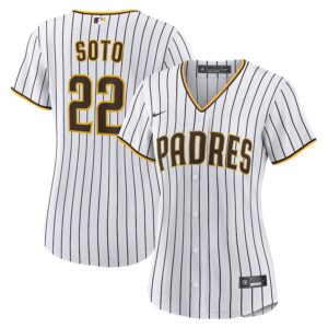 Jerseys Women’s San Diego Padres Juan Soto Nike White/Brown Home Replica