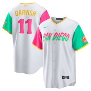 Jerseys Men’s San Diego Padres Yu Darvish Nike White 2022 City Connect Replica