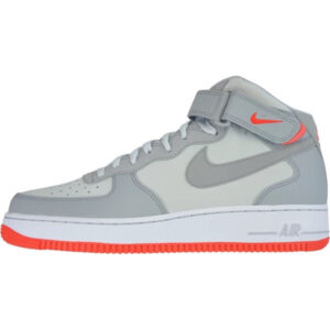 Air Force 1 Mid Pure Platinum Wolf Grey Bright Crimson