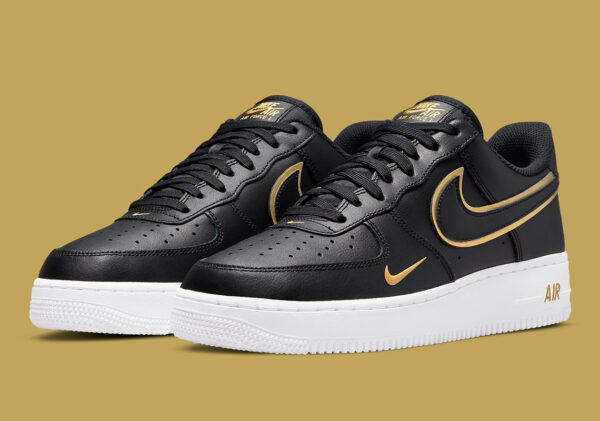 Air Force 1 07 LV8 Double Swoosh Metallic Black Gold