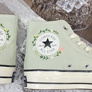 Embroidered Converse High Tops Sweet Flowers