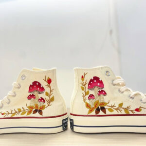 Embroidered Converse High Tops Mushroom Christmas Unique Gifts