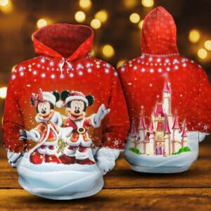 Mickey Mouse Love Christmas Unisex 3D Hoodie