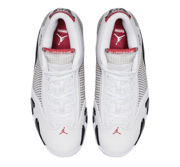 Supreme x Air Jordan 14 White University Red