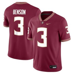 Jerseys – Trey Benson Florida State Seminoles Nike Player Game Jersey – Garnet